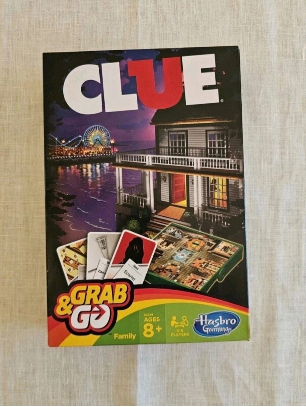 Hasbro Clue Grab and Go Board Game Travel Size Classic Edition- New